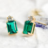 emerald gold earrings