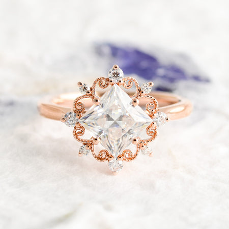 moissanite lace ring