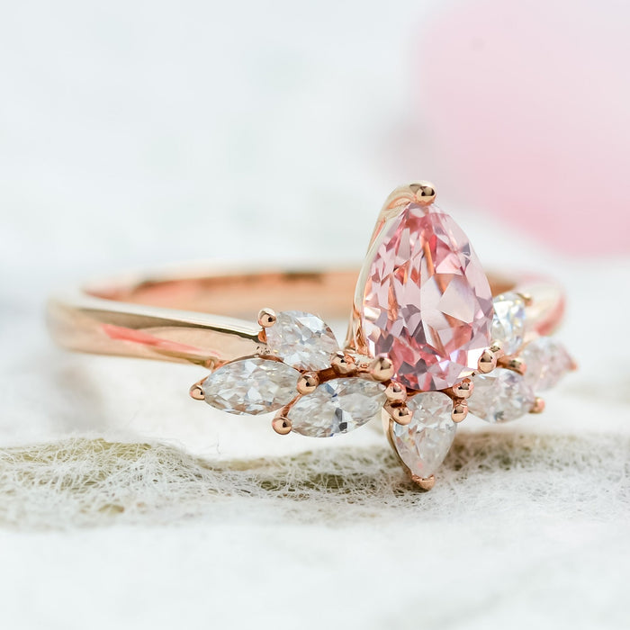 Wren | Cultured Rosé Sapphire Water Lily Ring