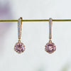 pink sapphire blossom earrings