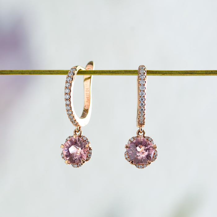 Pink Turquoise Drop Earrings | Rebekajewelry